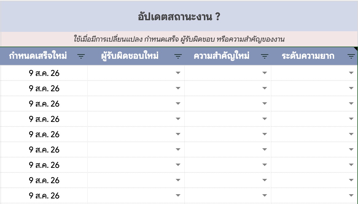 ปรับรายละเอียดเฉพาะรอบ